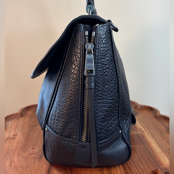 Coach Faye Black Leather Convertible Backpack Crossbody Satchel F30525 Like New - Picture 10 of 17
